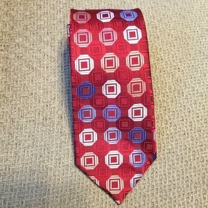 Michael Michael Kors Tie Geometric Print 100% Silk